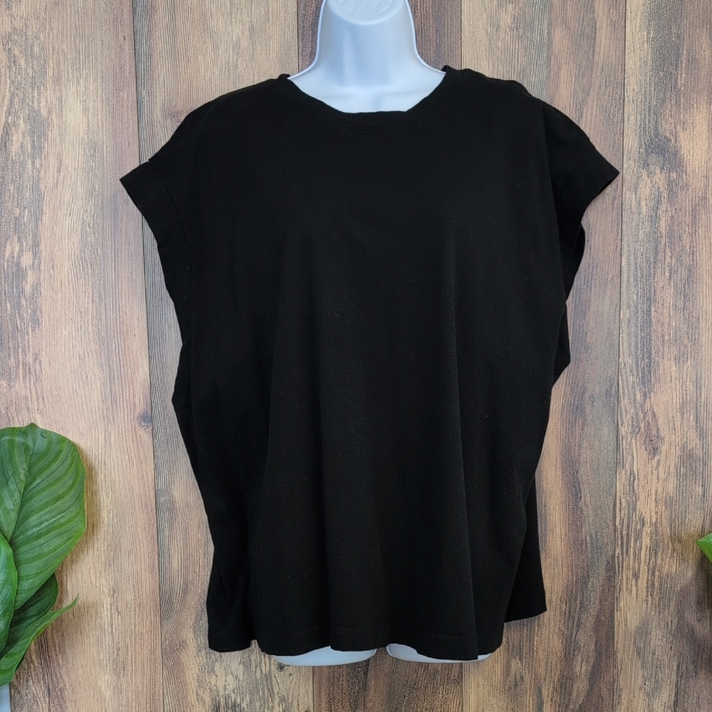 a new day Black Plus Size Muscle Tee 2X P392